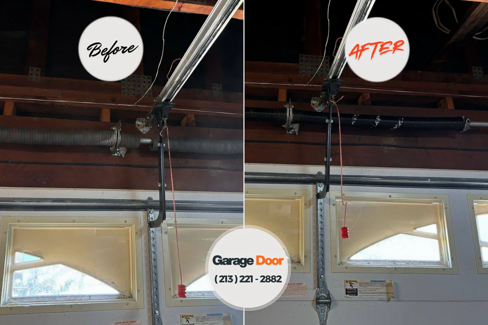 Before and after: garage door repair Hillsboro, OH